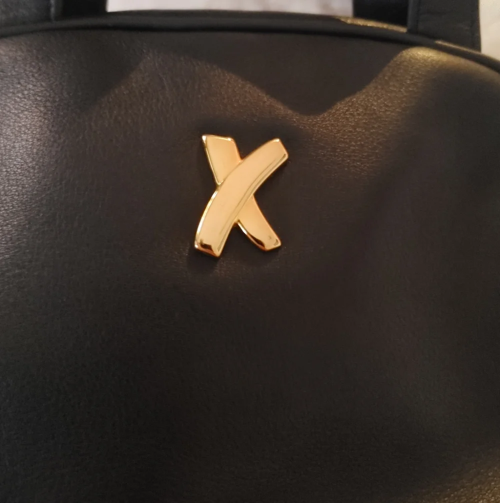 Paloma Picasso Small Dome Black Leather Handbag - Picture 3 of 15